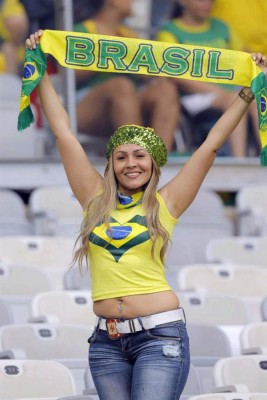 La fiesta en las tribunas en la semifinal Brasil vs Alemania