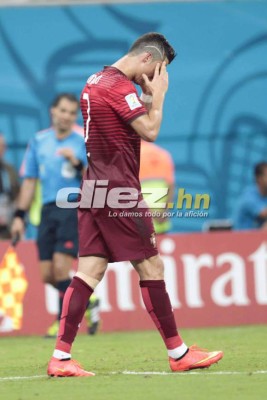 Cristiano Ronaldo sólo pudo mostrar su nuevo look ante Estados Unidos