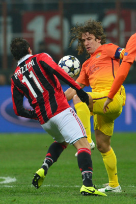 Milan venció 2-0 al Barcelona en un partido de la Champions League.