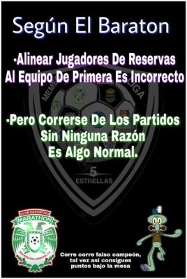 Los memes del sufrido empate de Marathón ante Real España en el Yankel