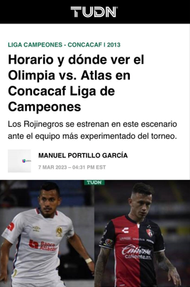 ¡Revelan su cábala! Lo que dice la prensa mexicana y hondureña sobre el Olimpia vs Atlas: “Es el que menos posibilidades tiene...”