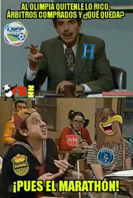 Los terribles memes contra Olimpia por la remontada de Marathón