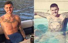 Icardi se tatúo un león espectacular y decidió mostrarlo en estas vacaciones.