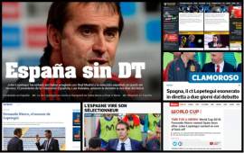 La Federación Española de Fútbol decidió despedir a Julen Lopetegui a un día del comienzo del Mundial de Rusia 2018 y la prensa a nivel mundial ha reaccionado sorprendida.