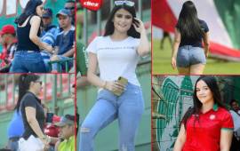 El Clásico Sampedrano reunió a lindas chicas en las gradas del estadio Yankel Rosenthal.