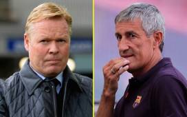 Ronald Koeman no podrá sentarse en el banquillo del Barcelona en partidos oficiales por culpa de Quique Setién.