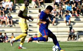 Anthony Lozano debutó goleando con el Barcelona B.