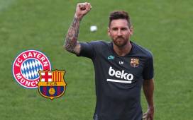 Lionel Messi se prepara para el duelo de cuartos de final de Champions ante el Bayern.