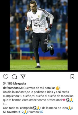 Daniela Rendón, la hermosa esposa del portero debutante de Argentina en el Mundial