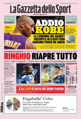 Tristes portadas: El deporte llora la muerte de Kobe Bryant, leyenda de la NBA