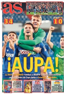 Barcelona-Real Madrid, las portadas tras la eliminación de Copa del Rey: 'Baño y otro sopapo para Messi'