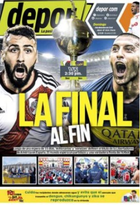 ¡Superfinal! River y Boca se roban las portadas de los periódicos más importantes del mundo