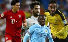 Mucho movimiento de cara al próximo mercado de contrataciones. Hoy se destacan los nombres de figuras como Aubameyang, Lewandowski, Isco, Yaya Touré y el 'Kun' Agüero.