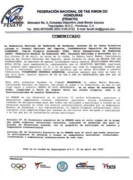 Federación Nacional de Taekwondo denuncia abuso de poder por amenazas a la deportista Keyla Ávila