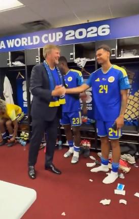 Curazao festejó con el Rey y la Reina de los Países Bajos: el baile con los jugadores