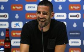 Kiko Casilla en su despedida del Espanyol antes de incorporarse al Real Madrid.