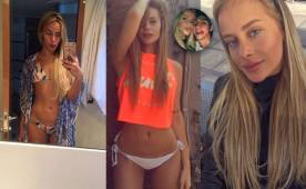 Ella es Gina Mamaki, actriz y modelo griega de 21 años, que conoció a Pulido durante su estancia en aquel país mientras jugaba futbol en la Primera División.