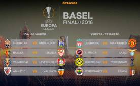 La ida de estos octavos de final de la Europa League se disputará el próximo 10 de marzo.