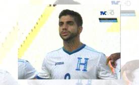 Jona Mejía apenas realizó un remate desviado en el duelo de este viernes entre Honduras y Venezuela.