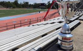 Esta es la Copa que será entregada al ganador del partido entre Olimpia y Motagua.