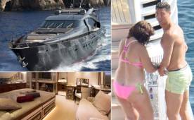 Cristiano Ronaldo vacaciona en yate MY Asciari que es el doble de caro del que usa Lionel Messi en Ibiza.