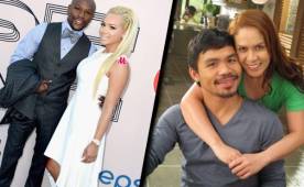 Ls mujeres de Manny Pacquiao y Floyd Mayweather.