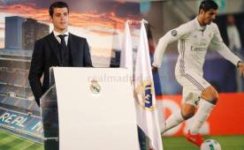 Álvaro Morata en su presentación oficial como jugador del Real Madrid. Fotos tomadas del RealMadrid.com