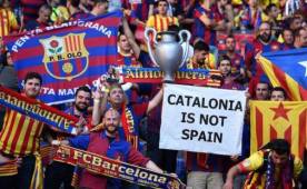 Barcelona decidió no apelar a la sanción de la UEFA por la exhibición de banderas independentistas, así como cánticos, en la final de la Champions en Berlín.
