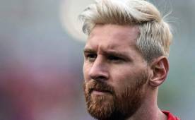 Lío Messi se ha dejado crecer la barba y se tiñó el pelo de rubio.