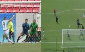 Jonathan Calleri voló la más clara que tuvo Argentina en el primer tiempo.