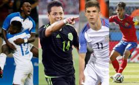 Las selecciones de Honduras, México, Estados Unidos y Costa Rica entran en acción en el hexagonal junto a Panamá y Trinidad y Tobago. Fotos cortesía