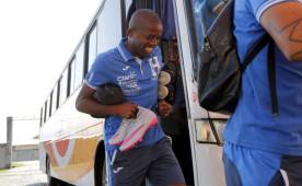 Boniek García sonríe tras su regreso a los trabajos con Honduras. Foto Diez - Marvin Salgado.