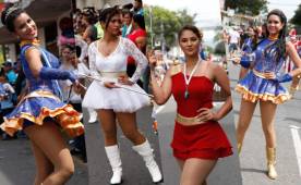 Con mucho colorido y fervor se festeja a lo largo y ancho del país el 195 aniversario de independencia de Honduras. En San Pedro Sula ellas se robaron las miradas. Fotos Neptalí Romero