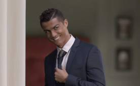 Cristiano Ronaldo durante las imágenes del anuncio publicitario.