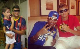 El brasileño haciendo su trabajo como el doble de Neymar. (Fotos: Facebook de Victor Sósia do Neymar)