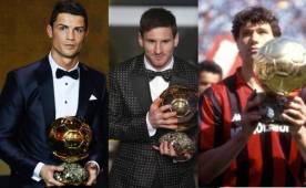 Messi, Cristiano Ronaldo y Marco Van Basten aparecen en la parte alta de la lista de los más ganadores.