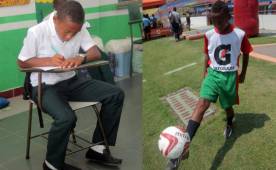 Jorge Alessandro García es un futbolista brillante y también se esfuerza por sacar buenas notas en la escuela San Antonio de Tela. Su sueño es jugar en Olimpia. Foto Javier Rosales