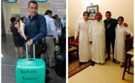 Roger Rojas viajó el lunes y hoy ya publicó una fotografía con los propietarios del Etiffaq.