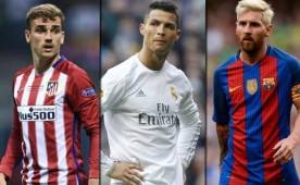 Griezmann, Cristiano Ronaldo y Messi serán los encargados de marcar los goles.