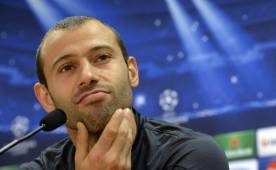 Javier Mascherano brindó conferencia de prensa hoy en el Allianz Arena.