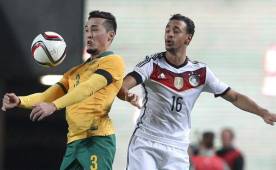 Ante su propia afición, Alemania le sacó un sufrido empate a Australia en partido amistoso. Foto AFP