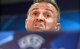 Luis Enrique durante la conferencia de prensa de este lunes previo al duelo ante el Celtic.