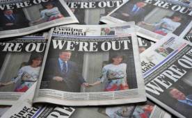 El Bretix se cobró hoy la renuncia del Primer Ministro Británico David Cameron. Fotos AFP.