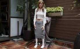 El robot por ahora se sostiene una base. El diseñador espera desarrollarlo aún más.