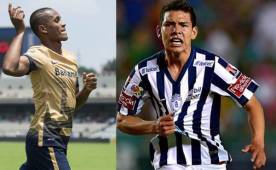 El delantero ecuatoriano de los Pumas Fidel Martínez e Irving 'El Chucky' Lozano del Pachuca, son las figuras de los clubes mexicanos. Fotos Cortesía