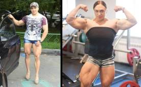 Esta rusa, de nombre Natalya Trukhina, bate récord en fisicoculturismo y tiene sorprendida al mundo.