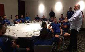 El presidente azul espera que sus jugadores dejen todo en la cancha para traer un resultado positivo. (Fotos cortesía: Facebook Motagua).