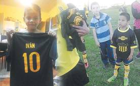 Iván Zelaya forma parte de la categoría U-8 del Peñarol en Uruguay.