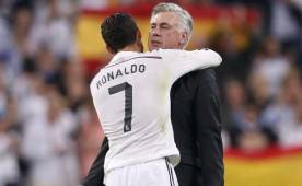 Tras el último partido de Liga ante Getafe, Cristiano Ronaldo expresó en redes sociales su deseo de que Ancelotti siga en el club. Foto Agencias