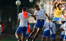La Selección de Honduras entrenó este martes en la sede del Flamengo.